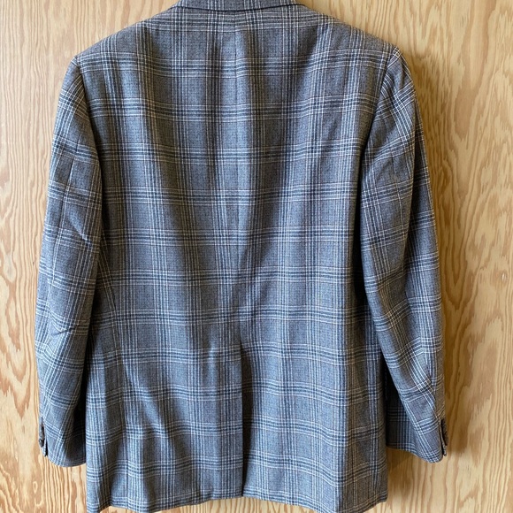 Vintage Wool Neutral Plaid Sportcoat - Picture 3 of 10